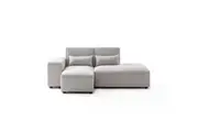 Foret 3 Seater Sofa Modular Corner Lounge Couch Fabric Right Chaise Beige