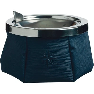 Ashtray Marine Business Windproof With Lid Navy Blue Non-Slip Stainless Steel