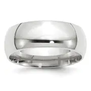 Solid 10K Yellow Gold White Gold 8mm Comfort Fit Men's/Women's Wedding Band Ring Size 6