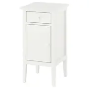 GULLABERG bedside table, with 1 drawer with door/white, 38x40x75 cm
