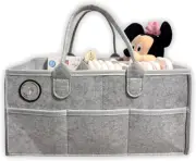 Large Baby Diaper Caddy Organizer Nappy Caddy Bag Portable Felt Nursery Essen...