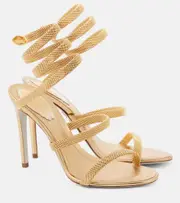 [Rene Caovilla] Rene Caovilla Juniper 105 embellished sandals AU 4 gold