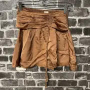 NWT Aerie mini skirt gold satin SIZE XXS