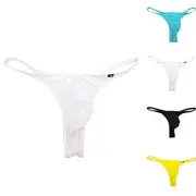 Sexy Men's Ice Silk Briefs G String Comfortable Underwear for Everyday