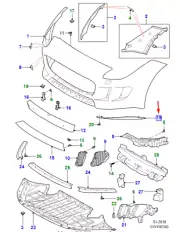 JAGUAR F-TYPE Coupe X152 Front Right Bumper Lower Molding T2R2856 NEW GENUINE