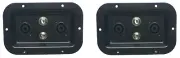 (2) Two Jack Plates with Dual SpeakON NL4 & 1/4" Female Jacks PA Speakers Box