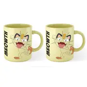 2x Pokemon Video Game/Cartoon Themed Character Full Coloured Mug Meowth 300ml
