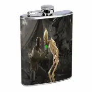 Skeleton Theme D14 Flask 8oz Stainless Steel Hip Drinking Whiskey