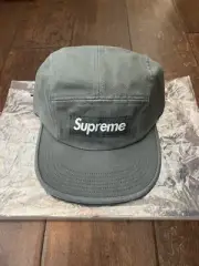 Supreme FW24 Cotton Denim Camp Cap Teal Green One Size New IN HAND
