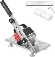 DJAPWPX-Manual Frozen Meat Slicer with 0.3mm to 8mm, Adjustable Thickness and Nonslip Suction Cups, Stainless Steel Frozen Meat Cutter for Home Cooking of Hot Pot Shabu