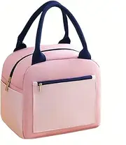 Taoluwin Insulated Lunch Bag, Large Thermal Lunch Tote Bag with Aluminum Foil Layer, Leakproof & Waterproof Soft Cooler for Work, School, or Picnics (Pink)
