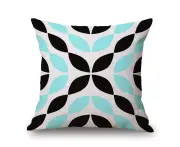 Black & White & Blue Cotton & Linen Pillow Cover Pillow Case Cushion Cover 97370