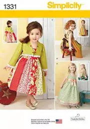 Simplicity Sewing Pattern 1331 Toddlers Dress Bolero Size 1/2-4