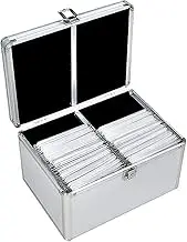 240 Discs Aluminium CD DVD Cases Bluray Lock Storage Box Organizer Free Inserts