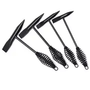 Welding Chipping Hammer Spring Handle Hold Heart Cleaning Harden DIY Metal Black