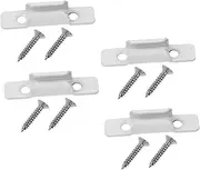 HAPINARY 4pcs Window Lock Accessories Sliding Window Hardware White Window Lock Window Lock Strike Lock Strike Keeper Window Latch Strike Keeper Sash Lock Replacement Part Zinc Alloy Silver