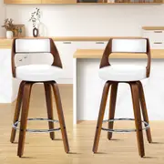 2x ALFORDSON Bar Stools Eden White