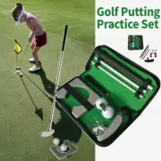 Golf Putting Practice Set Kit with Ball Hole-Cup Golf Putter Trainer Aid