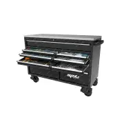 SP Tools 465Pcs 59" USA Sumo Ser Roller Cabinet Toolkit Metric/SAE Black/Chrome