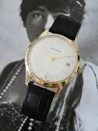 在飛比找Yahoo!奇摩拍賣優惠-正9K金 JUVENIA 尊皇 自動上鍊機械古董錶 男錶