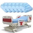 6Pcs Fitted Hospital Bed Sheets Set Blue Soft 36 x 84 x 14 Hospital Fitted Sheet