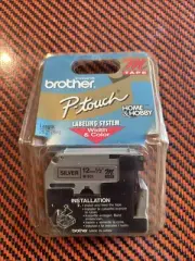 Brother P-touch Labeling System M Tape 12 mm 1/2" Silver