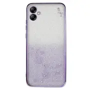 Gradient Glitter TPU Case for Samsung Galaxy A04 4G (164.4 x 76.3 x 9.1 mm),Flower Shiny Rhinestone