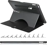 ZUGU iPad Pro 12.9 Case 2015/2017 1st / 2nd Generation, Prodigy X Ultra Slim Protective Cover - Apple Pencil Holder - Convenient 10-Angle Magnetic Stand & Auto Sleep/Wake [ Black ]