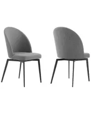 Armen Living Set of 2 Sunny Swivel Metal Dining Room Chairs NoSize Gray