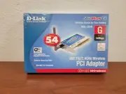 D-LINK AirPlus G 802.11g/2.4 GHz Wireless PCI Adapter for PC (DWL-G510) - NEW