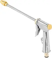 High Pressure Water Spray Gun, Water Sprayer High Pressure Hose Attachment Long Rod Jet Nozzle Gun Long Hose Brass Nozzle Adjustable Car Wash Garden Watering Gun