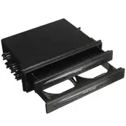 Black Double Din Dash Radio Installation Pocket Cup Holder Storage Box For Car (for: Fiat)