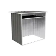 Absco Sheds 1.22 x 0.87 x 1.15m Woodland Grey Wood Store Cover