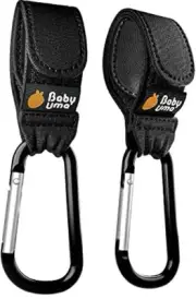 Baby Uma Stroller Hooks for Bags (2 Pack) - Universal Stroller Clips