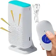 SHWING Elderly Alert Call Button | Smart Call Bell LED Light Rechargeable,4 Levels Volume Wireless Buzzer Life Alert for Disabled Elderly Pregnant Patients