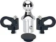 60639 Puck System Gooseneck Hitch Ball Kit with 2 Gooseneck Safety Chain Anchors, Gooseneck Ball kit Compatible with Ford F250 F350 F450 2013-2024, 38000 lbs GTW/ 9500 lbs VTW