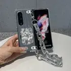 Make-up Mirror Shockproof Case Holder Bracelet Chain For Samsung Z Fold6/5/4/3