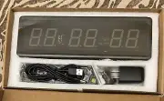 BTBSIGN LED Interval Timer Count Down/Up Clock Stopwatch with Remote Blue+red