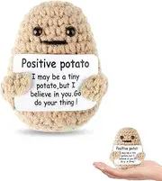 XUTONG Cute and Fun Mini 3-Inch Front Potatoes, Cute Knitted and Fun Crochet Potato Dolls, New Year's Gifts, Birthday Gifts, Creative Front Cards, are The Ideal Choice for Spreading Positive Energy