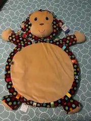 Mary Meyer Taggies Bestever Baby Tummy Time Play Mat Dazzle Dots Monkey NEW NWT