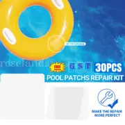 30pcs xSelf-Adhesive PC Repair Patches for Inflatable Pool Boats Air Mattress