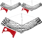 3 Set Castable Crab Trap with Red Gauge and Bait Clip Foldable Crab Trap Snare
