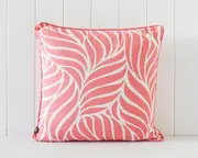 Rayell Indoor Square Printed Decorative Cushion Leaf Love Tangerine 45x45cm