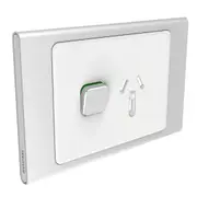 Clipsal Iconic Styl Cover Frame, 1 Switch & 1 Socket, 10 A, Horizontal, Silver - S3015C-SV