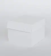 12” x 12” x 8” Standard Height Cake Dessert Box with Top Cover - Gloss White