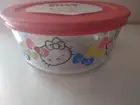 Brand New Hello Kitty w/ Bows Pyrex Glass Bowl w/ Lid 4 Cups Adorable!