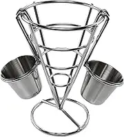 French Fries Stand, French Fry Display Rack With 2 Sauce Cups, Fried Chicken Display Rack, French Fry Holder For Kitchen Restaurant, Food Snack