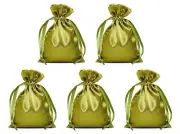 5 New 4 x 6 Luxurious Satin Dice Bags – Ships w/ Tracking - RPG D&D – Moss Green