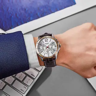 正品Casio卡西歐手錶男士商務款石英鋼鐵之心非機械MTP-1374L-7A