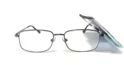 NEW FOSTER GRANT Titanium men’s READING GLASSES +1.50 Strength Metal Silver